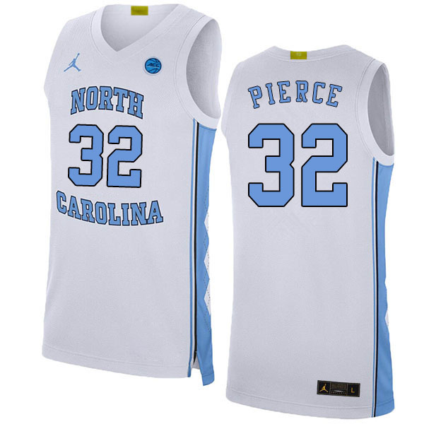 2020 Men #32 Justin Pierce North Carolina Tar Heels College Basketball Jerseys Sale-White
